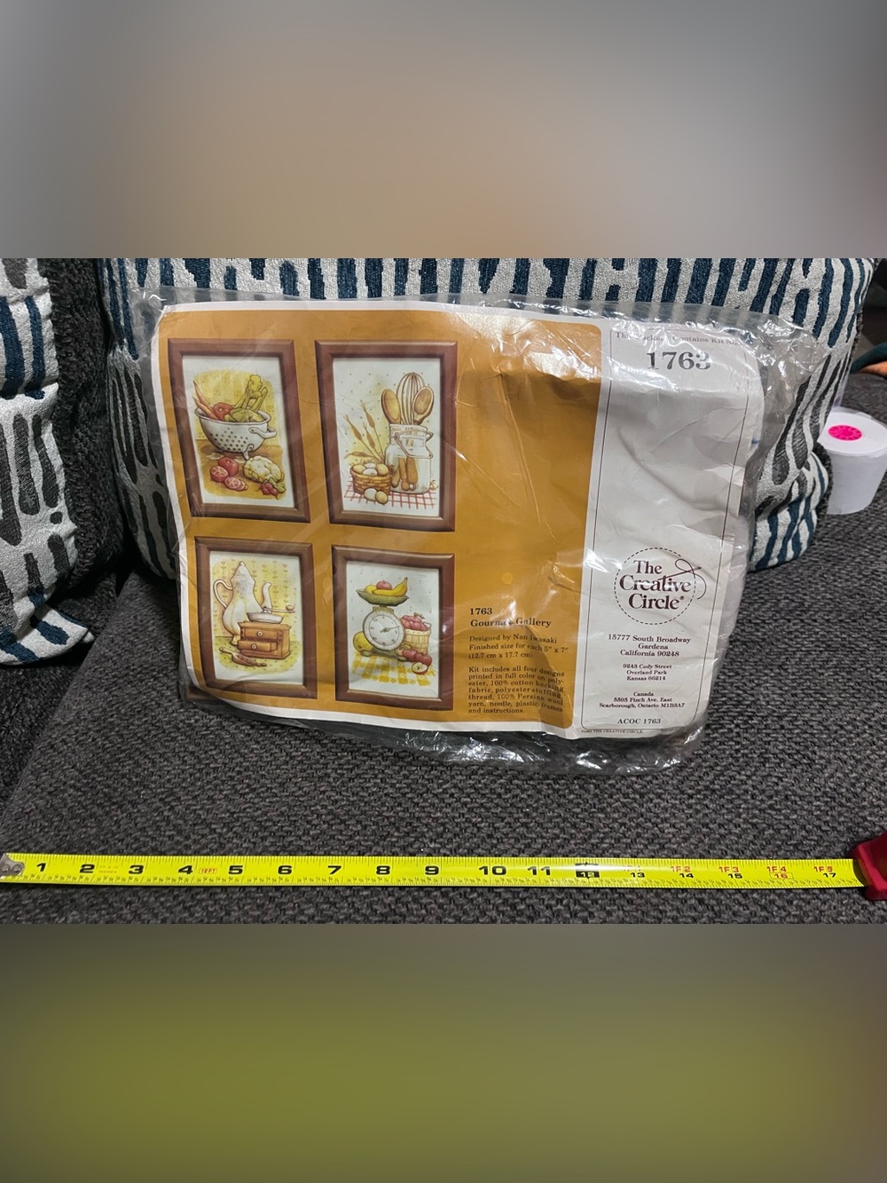 Gourmet Kitchen Wall needle point embroidery set by The Creative Circle
